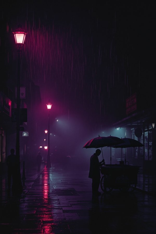 雨伞老人恐怖电影海报